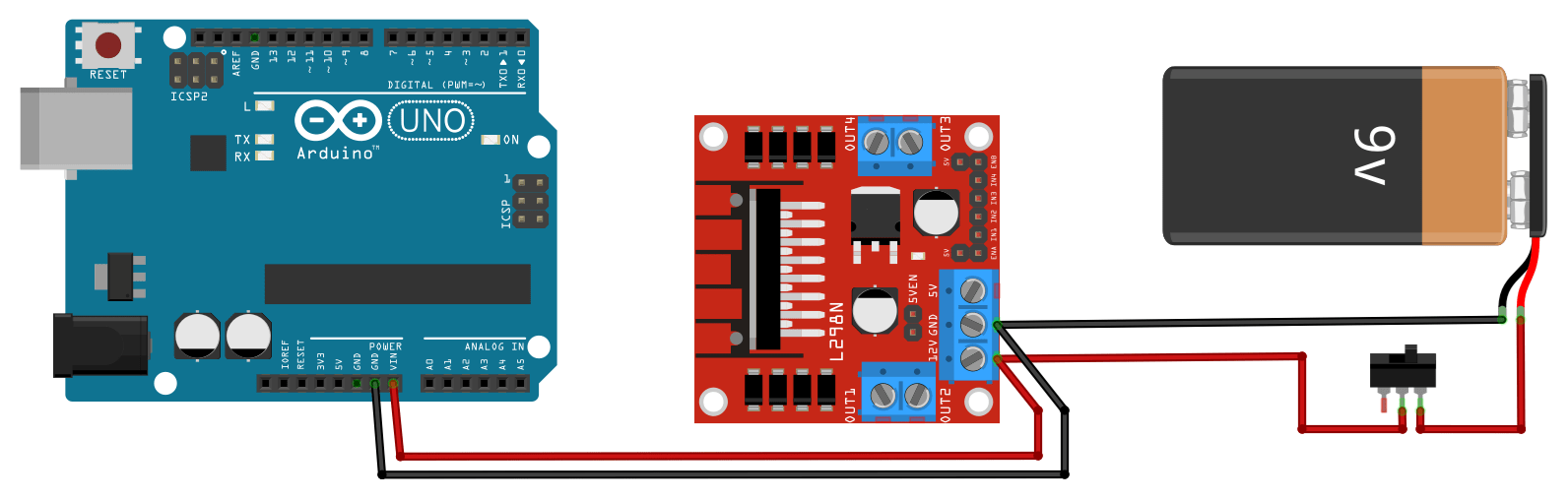 diagrama eletrico L298N