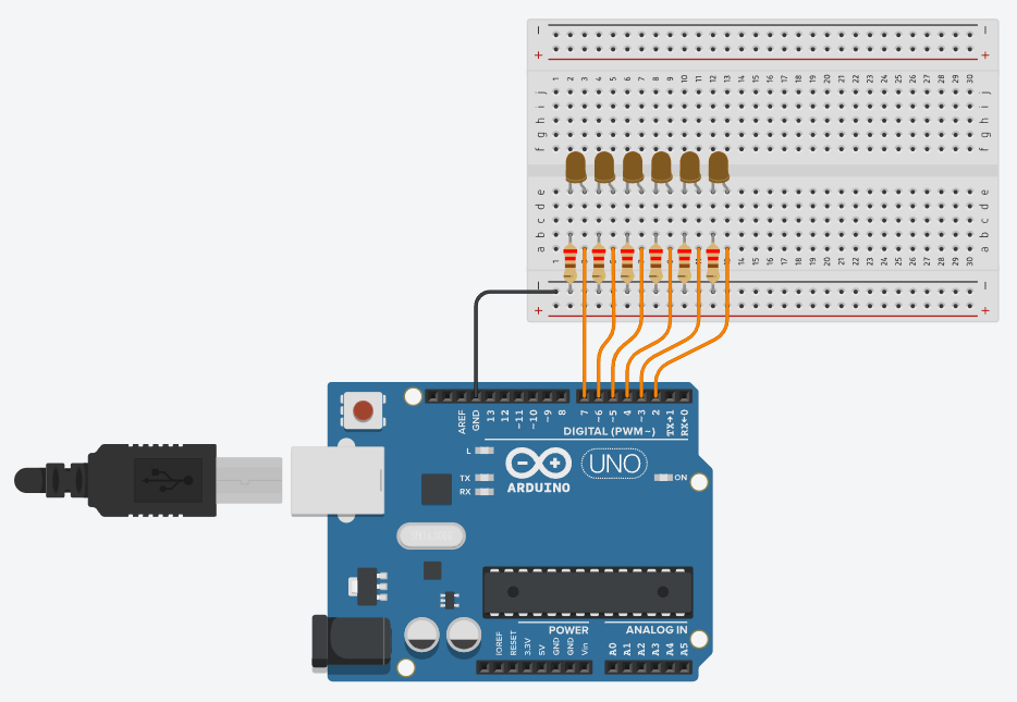 diagrama sequencial de leds